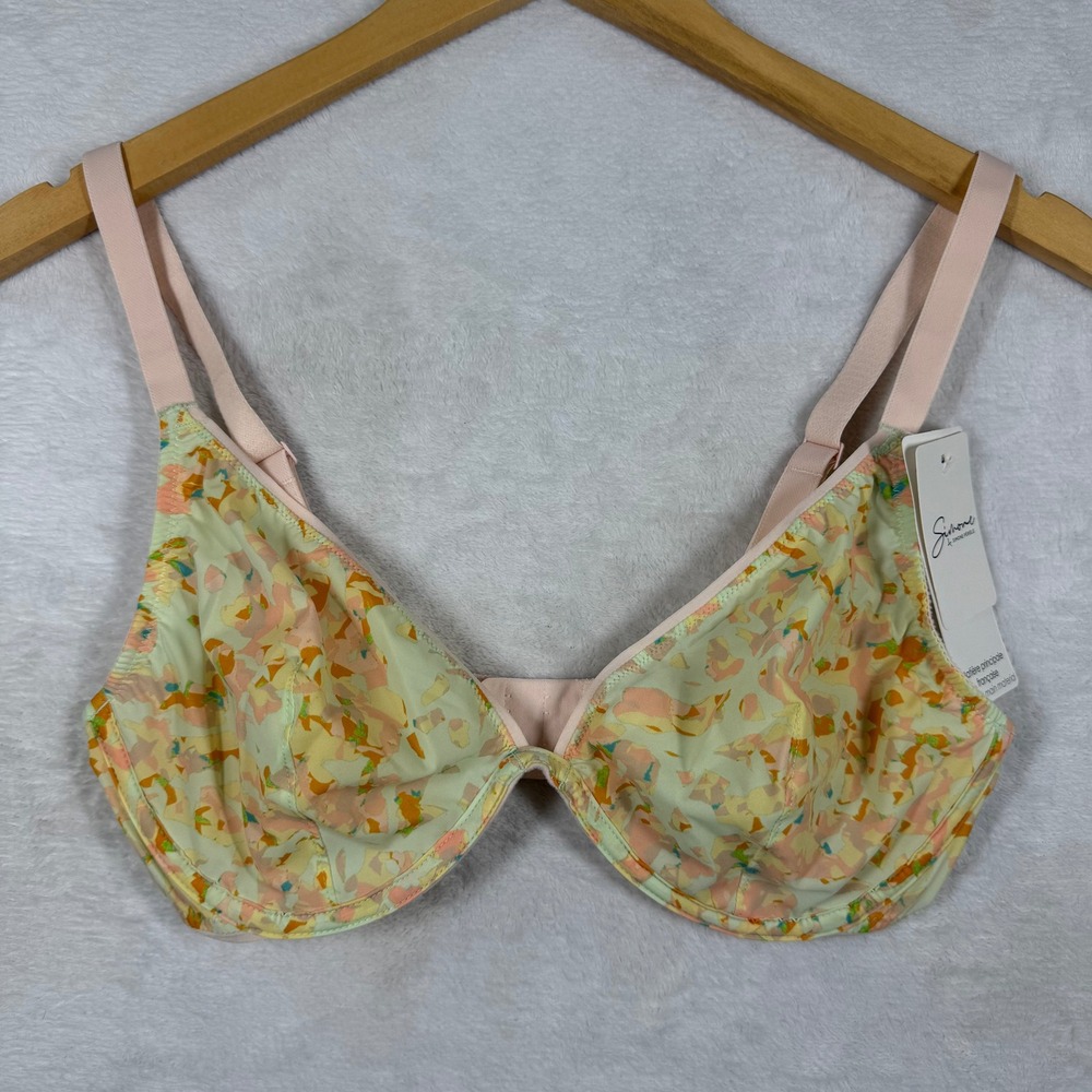 Simone Perele Charlotte Triangle Underwire Bra 34D Terrazzo Print‎ 1B5350 NEW